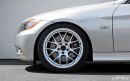 Titanium Silver BMW E90 335i on APEX wheels