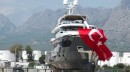 Infinity Nine, Tony Parker's Kando 110 superyacht explorer, launches in Turkey