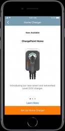 ChargePoint UI on iPhone