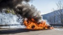 Top Gear Alpine A110 fire