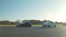 Top Gear drag race between Toyota GR Yaris, A90 Supra and Honda Civic Type R