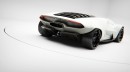 Modernized Lancia Stratos Zero Concept rendering by Touring Superleggera senior designer Matteo Gentile