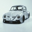 1970s VW Beetle 992 GT3 Touring Porsche 911 rendering by the_kyza