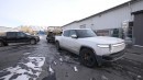 Towing a Hummer in the winter is a killing job for the Rivian R1T