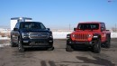 Ford F-150 Hybrid and Jeep Gladiator Diesel towing and empty mpg