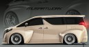 Widebody Toyota Alphard has West Coast Customs-style kit done by musartwork on Instagram