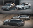 Toyota Camry SW vs Honda Accord Wagon comparison rendering by sugardesign_1
