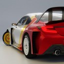 Toyota GR86 WRC Rally Car slammed widebody motorsport rendering by demetr0s_designs