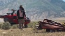 1989 Toyota Hilux gets dropped from helicopter hovering at 10,000 ft in the air on WhistlinDiesel