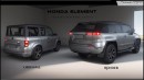Toyota Land Cruiser FJ & Honda Element rendering by Digimods DESIGN