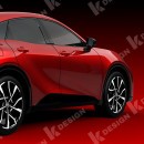 Toyota Prius Cross SUV rendering by KDesign AG