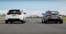 Toyota Supra Drag Races GR Yaris AWD Hot Hatch: 3-Liter vs. 1.6-Liter Turbo Surprise