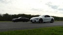 Toyota Supra Drag Races Mercedes-AMG E 53 Coupe