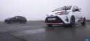 Toyota Yaris GRMN drag, roll, brake races vs GR Yaris on carwow