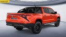 Toyota Hilux Revo BEV Concept into ICE new gen rendering by Digimods DESIGN