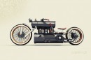 Train Wreck, the Steam Engine Concept Motorcycle