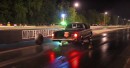 Chevrolet truck loses rear wheel at the drag strip