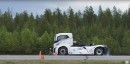 Volvo truck vs. race car challenge