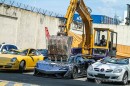 Smuggled McLaren 620R Gets Destroyed by an Excavator in the Philippines