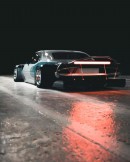 Tubed Chassis 1971 Plymouth Cuda slammed widebody rendering by altered_intent
