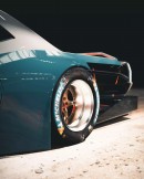 Tubed Chassis 1971 Plymouth Cuda slammed widebody rendering by altered_intent