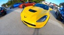 Corvette Z06 with AR headers and CAI mod takes on a stock Porsche 991.2 Turbo S