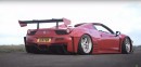 Mazda RX-7 sintonizado carreras de arrastre Ferrari 458, todos los esfuerzos son en vano