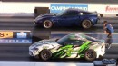 Toyota GR Supra drag races Chevy Corvette and Malibu on DRACS