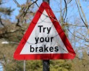 Try your brakes in a secure area