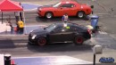 Turbo Caddy CTS-V Drags supercharged and nitrous Challengers on DRACS