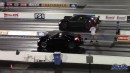 Turbo Caddy CTS-V Drags supercharged and nitrous Challengers on DRACS