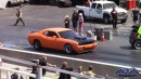 Turbo Dodge Challenger drags Camaro, Mustangs, Trans Am, RX-7 on DRACS