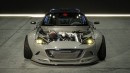 Turbo Rotary swapped Mazda MX-5 Miata drift project rendering by jota_automotive