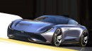 TVR Griffith FS electric sports car CGI design project by bast_m