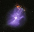 Pulsar hand reaching out from space