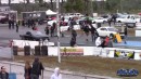 Twin Turbo Demon Ford Mustang drags Fox Body and Challenger on DRACS
