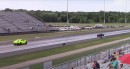 twin-turbo Ford Mustang vs Nissan GT-R drag race