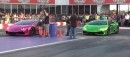 Twin-Turbo Lamborghini Huracans drag racing