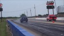 Twin-turbo Ford Mustang "Megatron" vs. Chevrolet Tri-Five drag racing on National No Prep Racing Association