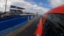 Twin-turbo Ford Mustang "Megatron" vs. Chevrolet Tri-Five drag racing on National No Prep Racing Association