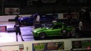 Twin Turbo Ford Mustang GT drags 2JZ Camaro and 240SX, Big Block Chevy Mazda RX-7 on DRACS