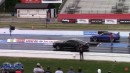 Twin Turbo S550 Ford Mustang GT drag races old and new Camaro, Supra, Charger Hellcat, GT-R and C7 ZR1 on DRACS