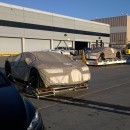 Two Bugatti Chiron Hypercar Prototypes Spied at Los Angeles Airport Waiting to Leave the US