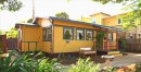 Two old streetcars turned into dreamy beach house