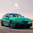 Two-Door 2023 Alfa Romeo Giulia GTA Race Edition Coupe rendering by andras.s.veres