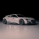 Two-Door Rally Audi e-tron GT "Hoonitron" rendering by bradbuilds on Instagram