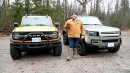 Two-Door Ford Bronco Sasquatch and LR Defender 90 comparison