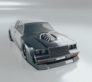 Two-Tone Buick Grand National bagged widebody protruding V8