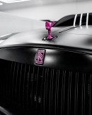 Gloss Matte Phantom Black Rolls-Royce Wraith Pink on 24s