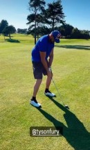 Tyson Fury Golfing